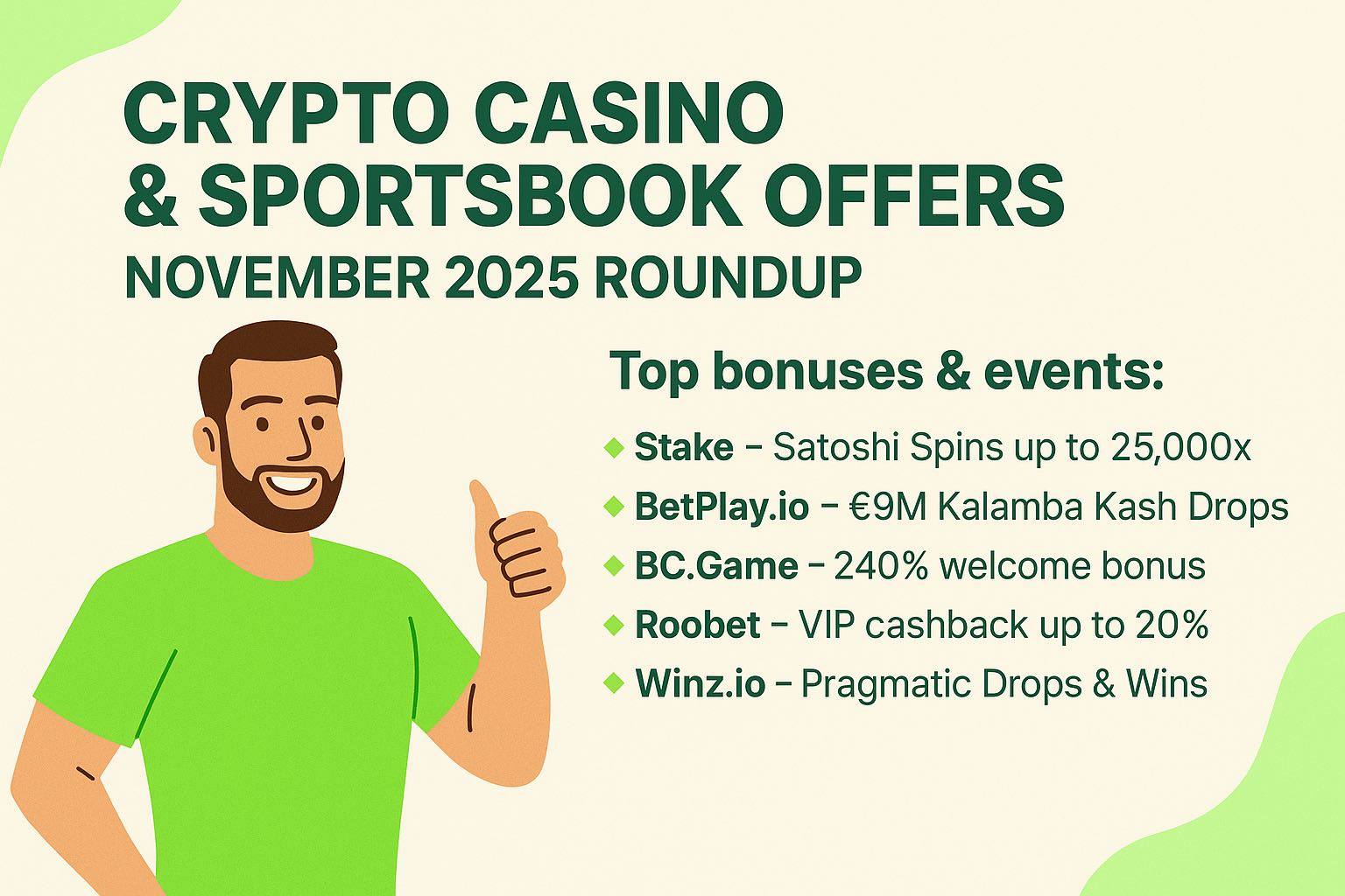 crypto casinos and sportsbook offers - November 2025