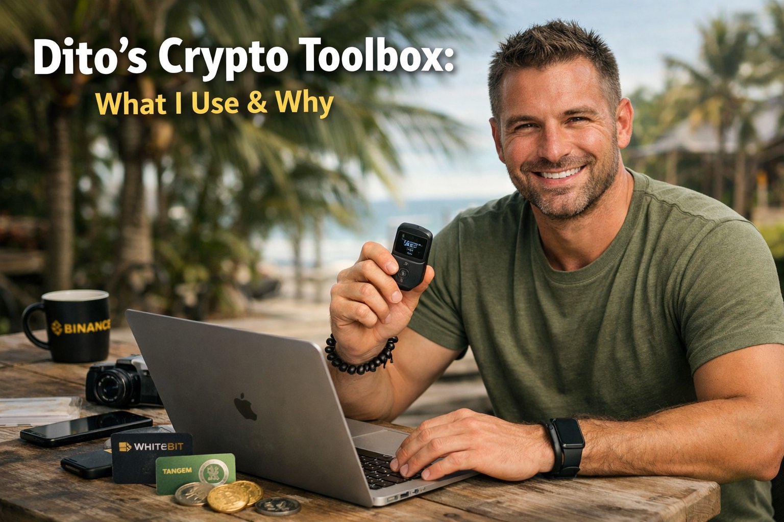 Dito's crypto toolbox: tools he uses like crypto wallets, cards and exchanges