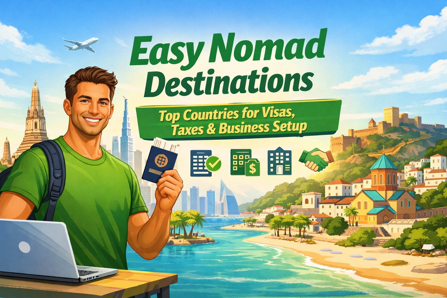 easy nomad destinations - visas, taxes, lifestyle